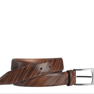 Johnston & Murphy burnished leather belt